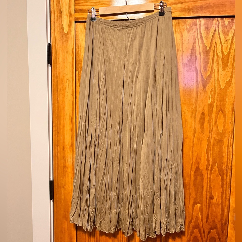 Floor Length Tan Maxi Skirt